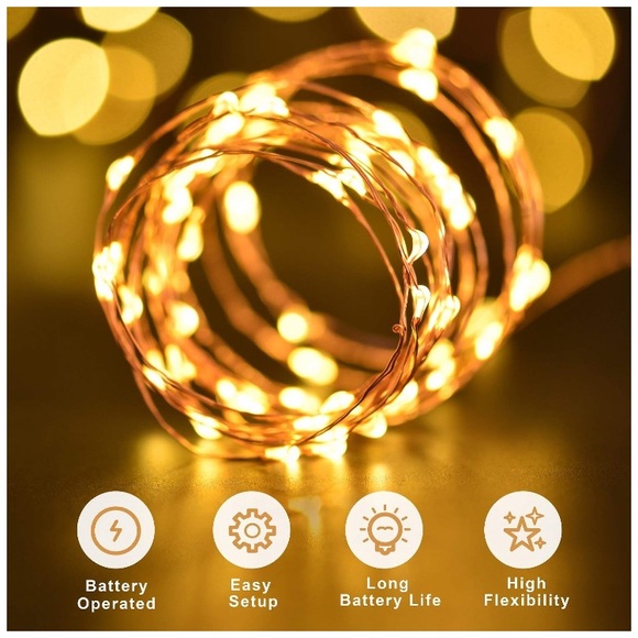 Copper Wire Fairy Twinkle Lights 2pk - Picture 3 of 3